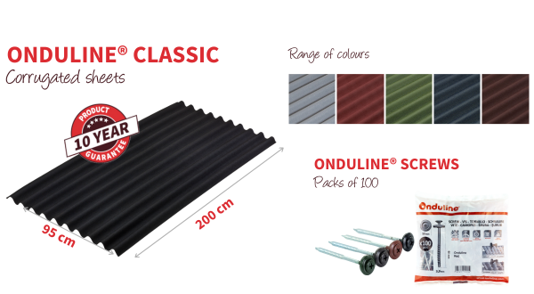 ONDULINE CLASSIC fence covering and accessories